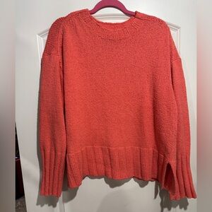 J. Crew Coral-Orange Crewneck Sweater